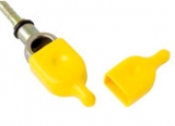 Schutzkappen fr Ringstutzen - flexibles PVC - gelb h (mm)=  H (mm)= 25 L1 (mm)= 20 L2 (mm)= 11.8 Rohraussendurchmesser  (mm)= 8